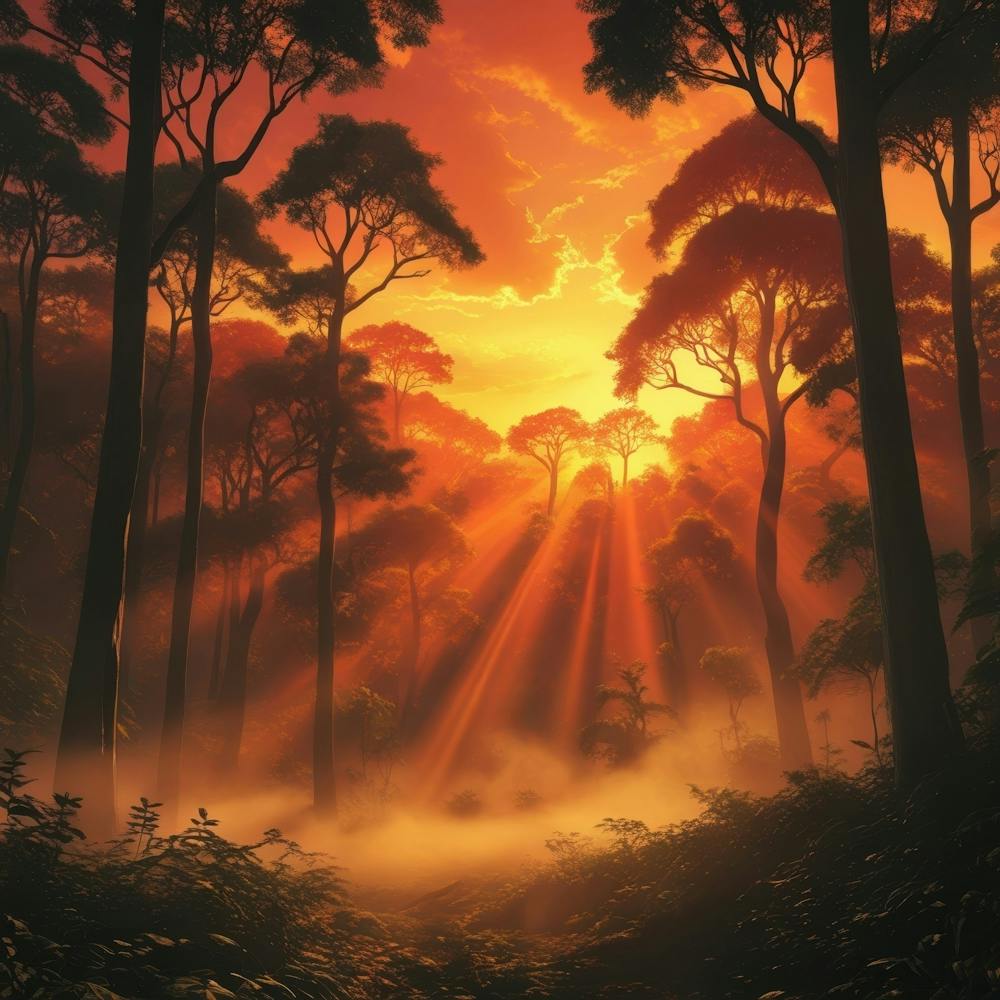 Sunset In The Forest 16