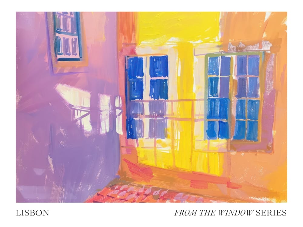 Lisbon From The Window Series Poster Painting 4