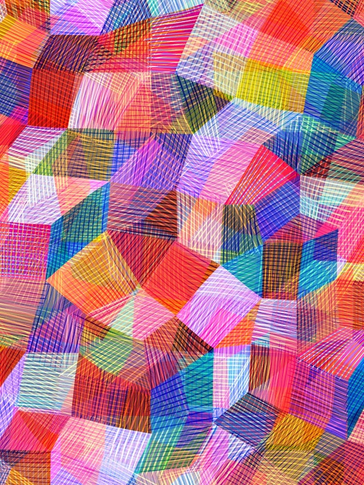 Chroma Abstrait - Rose Multi