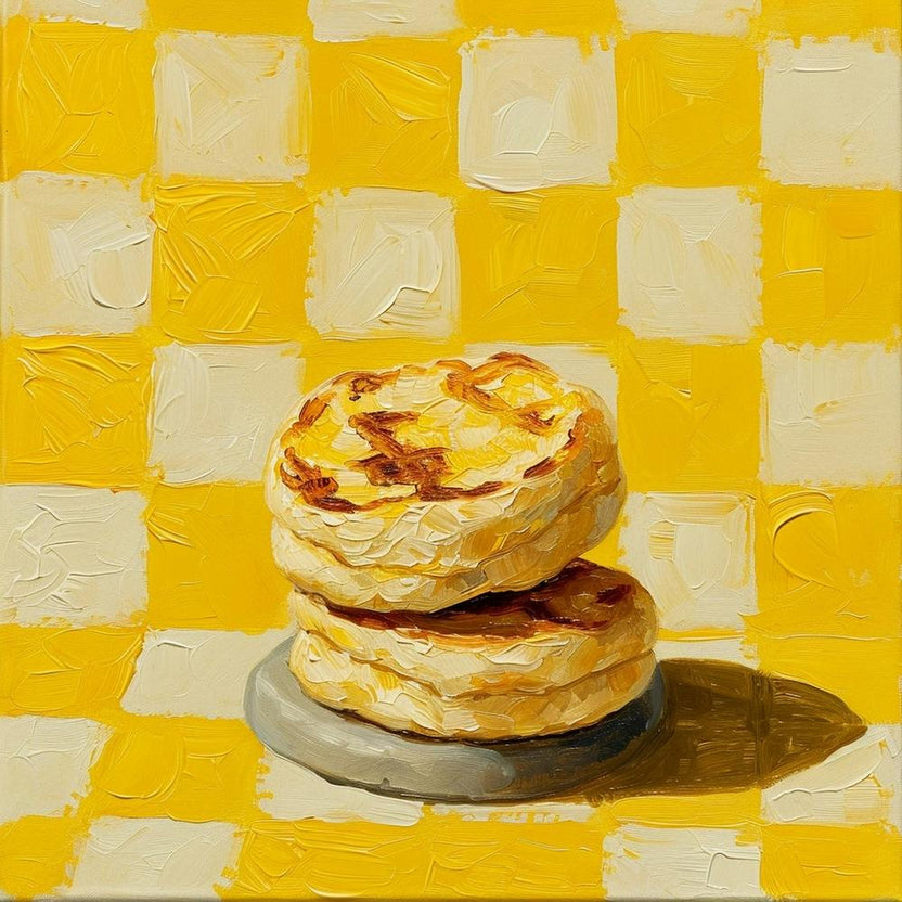 Tea Cakes Yellow Checkerboard 1