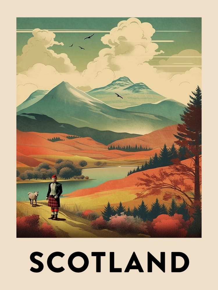 Vintage Travel Poster Scotland