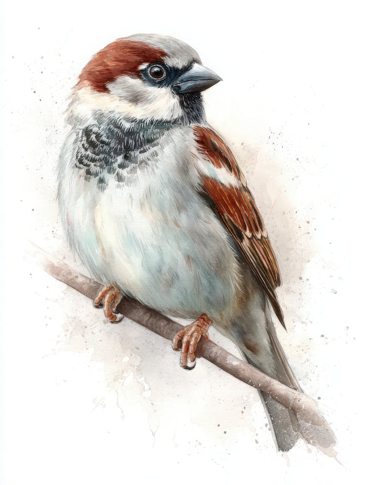 Aihrgdesign Isolated Watercolor Painting Of Birds Sparrow Per D676d1f5 C46e 4bb2 Bff2 D10c4be1e140 3