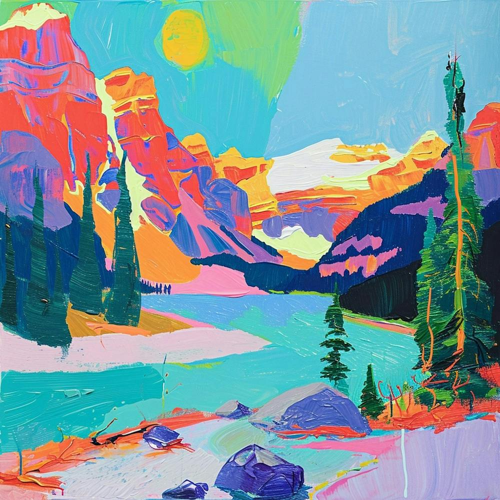 Colourful Abstract Banff National Park Canada 3