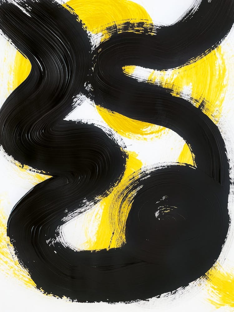 Player Black And Gold Abstract