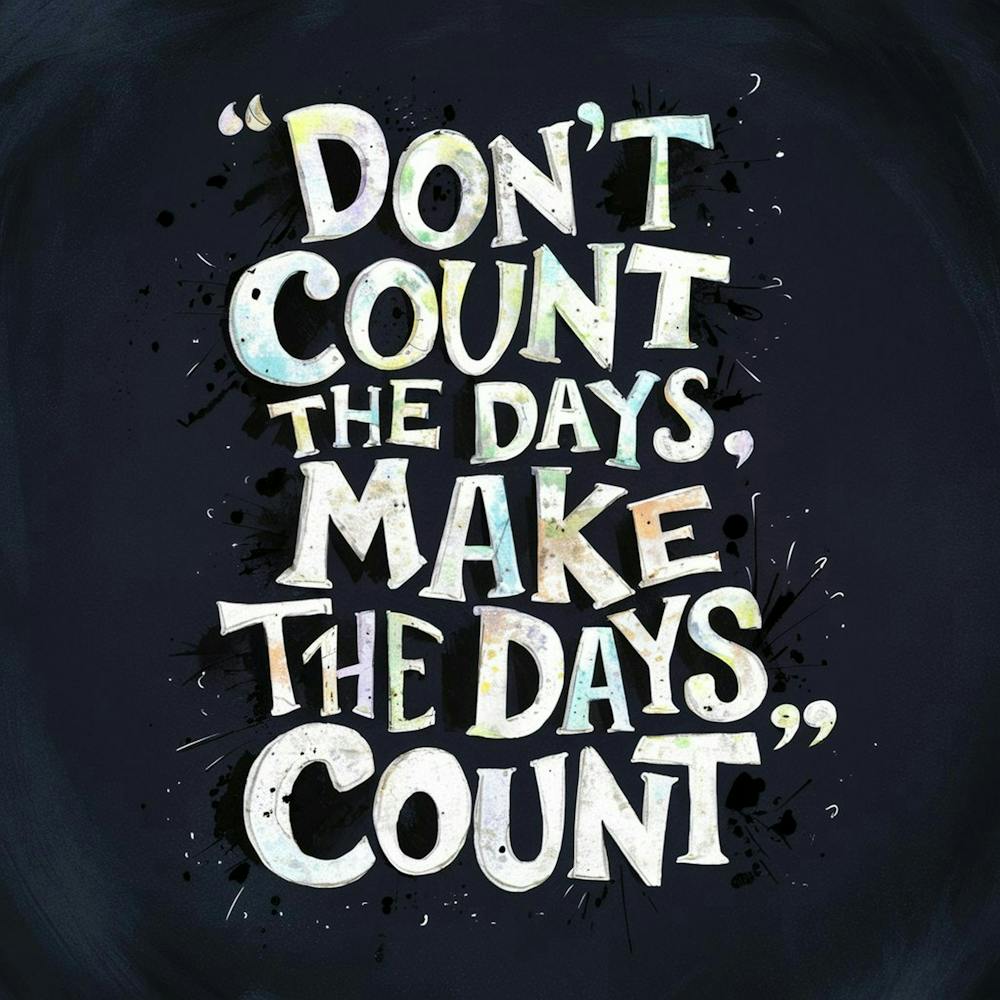 Don'T Count The Days Make The Days Count 2