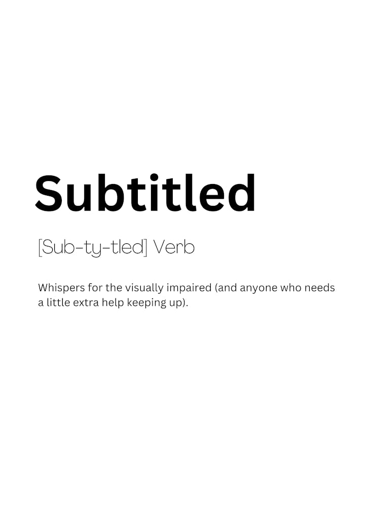 Subtitled Definition Meaning