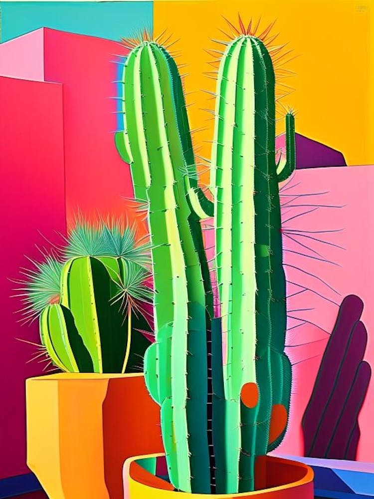Notocactus Cactus Modern Abstract Pop
