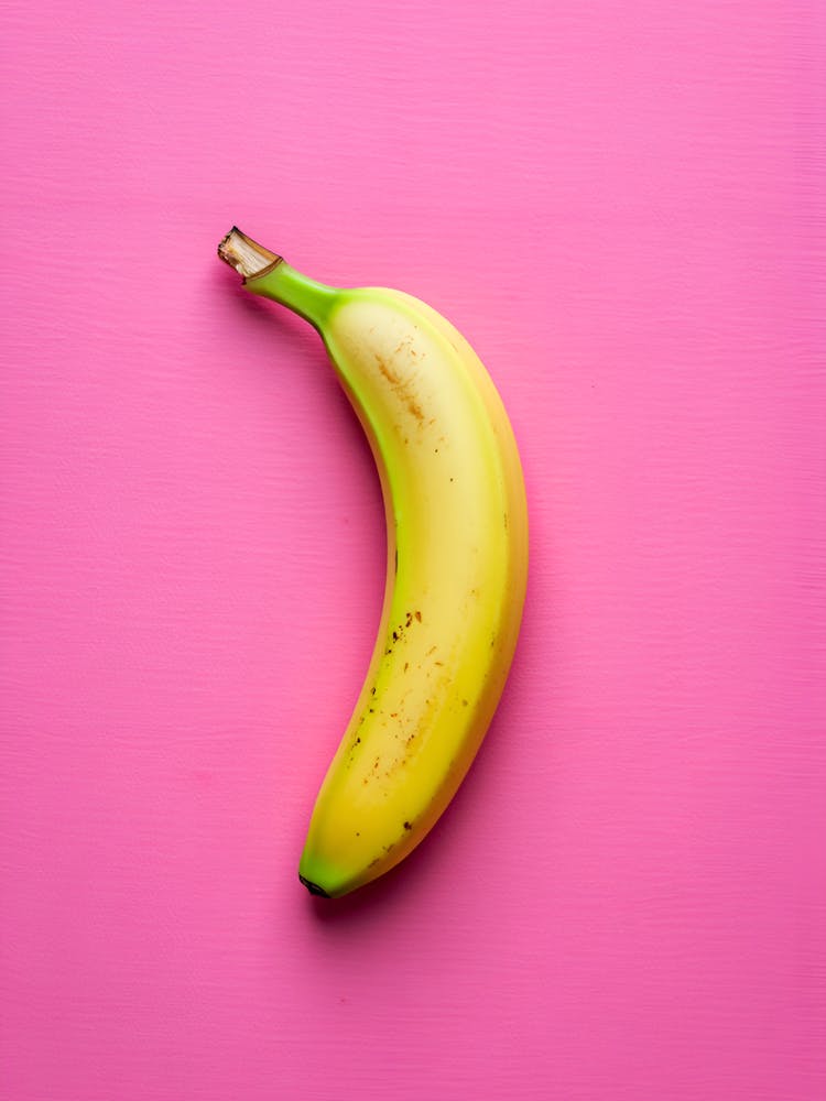 Banana On Pink Background 2