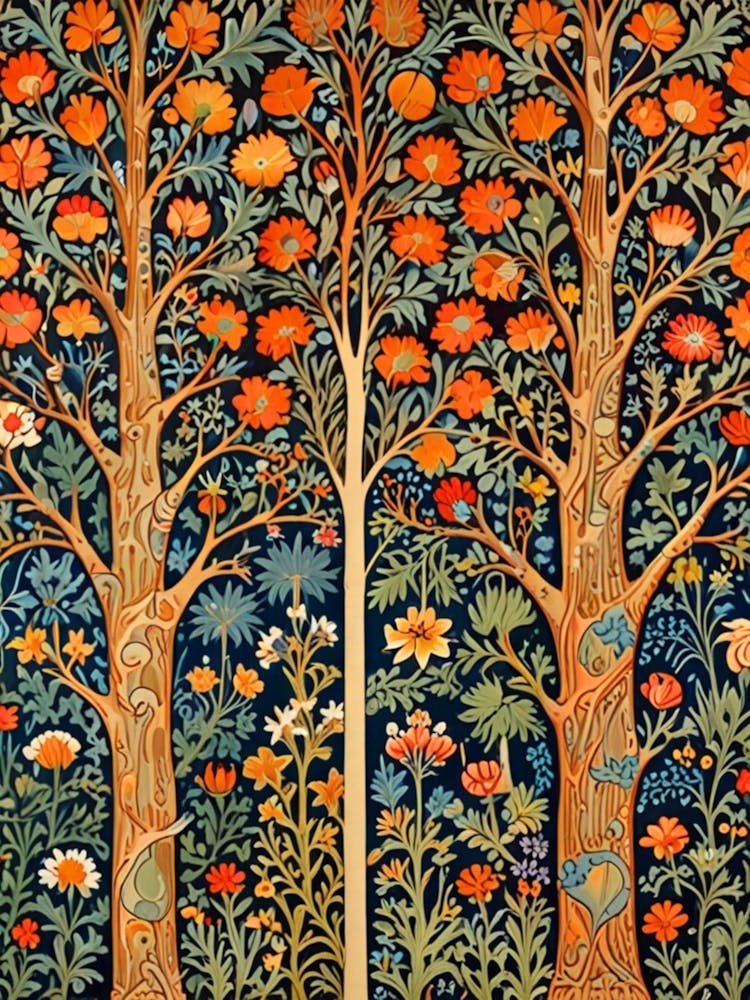 William Morris Tapestry Of Trees 1