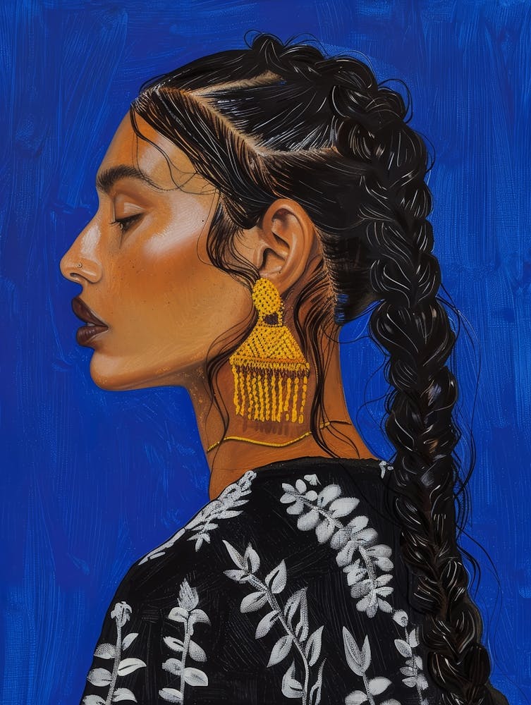 Woman With Braids 2