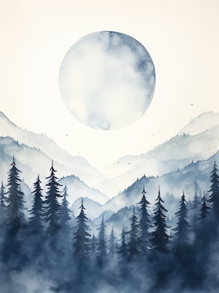 Watercolour Of Hohe Tauern National Park   Austria 2