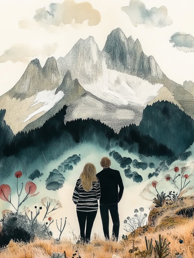 Mountains And A Couple