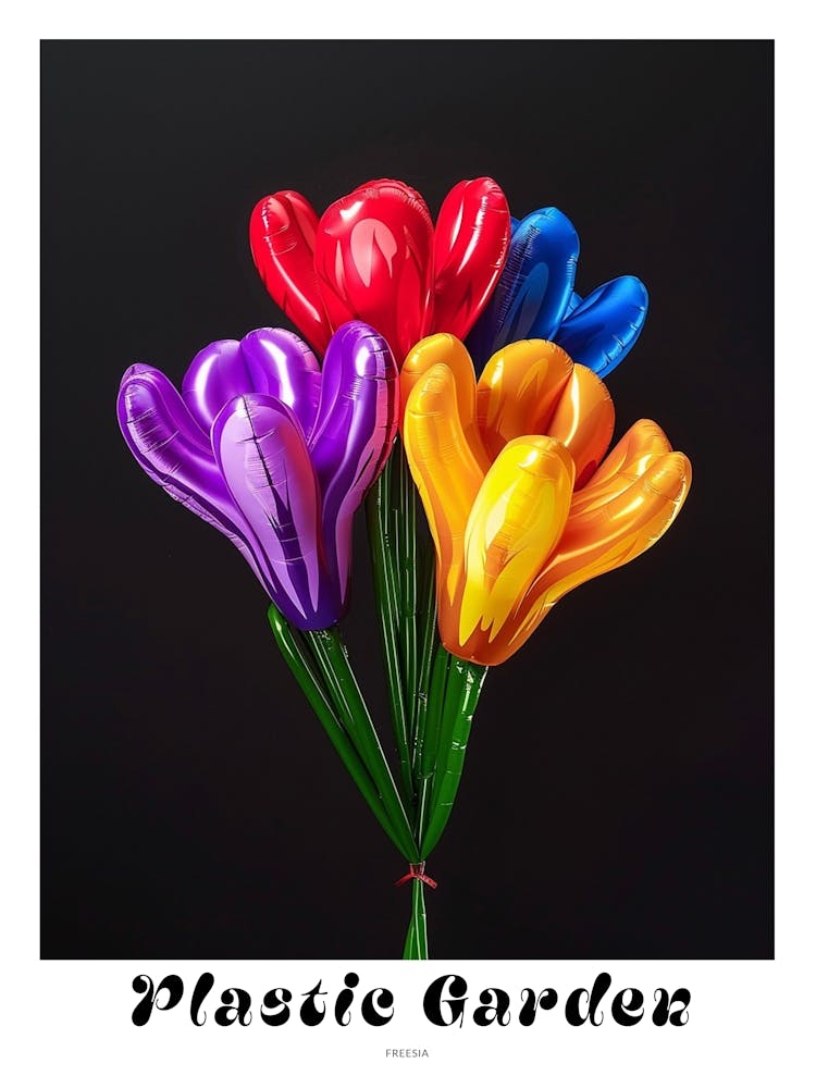 Bright Inflatable Flowers Poster Freesia 1