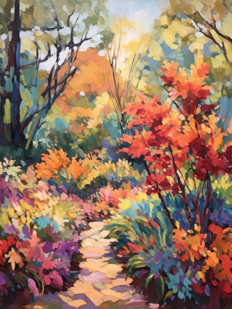 Autumn Gardens Painting Harry P Leu Gardens Usa 3