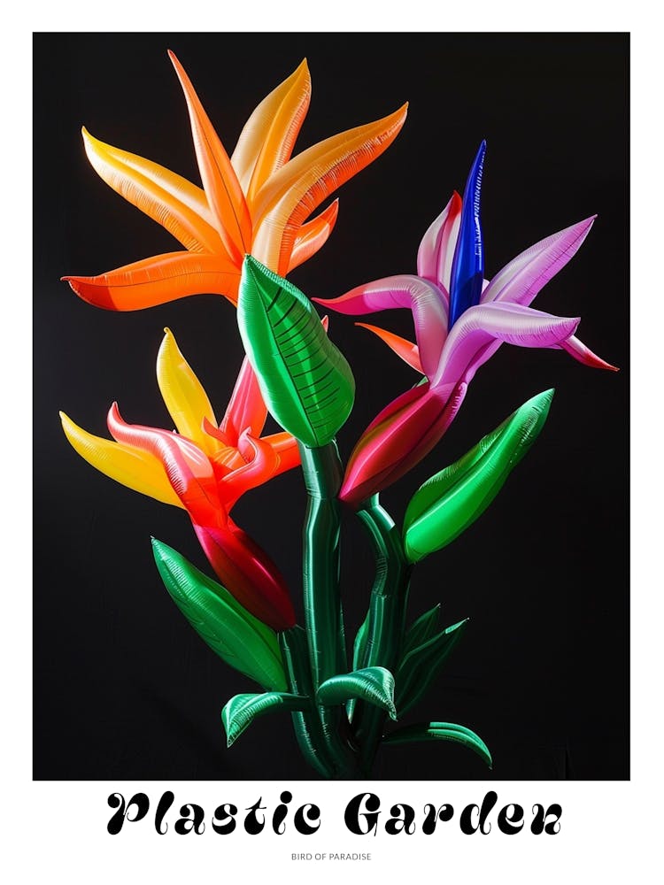 Bright Inflatable Flowers Poster Bird Of Paradise 2