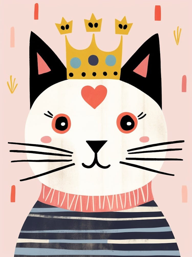 Little Cat 6 Wearing A Crown