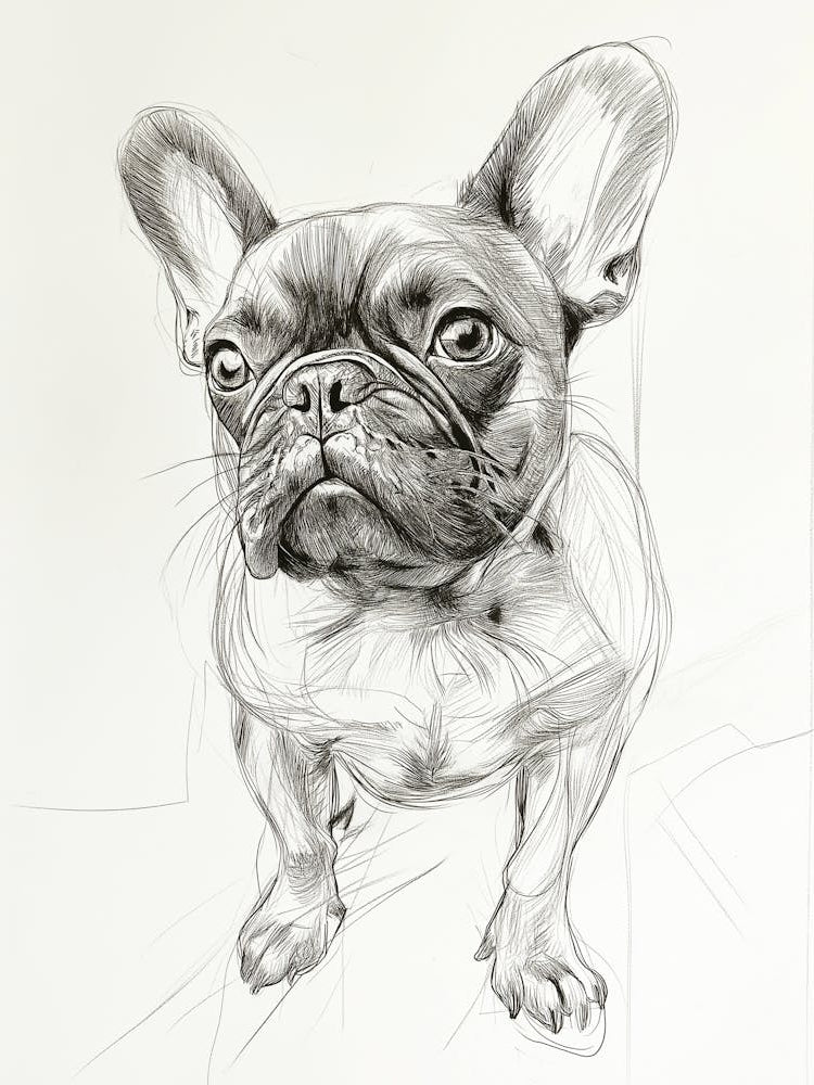 A Sketch Of A French Bulldog