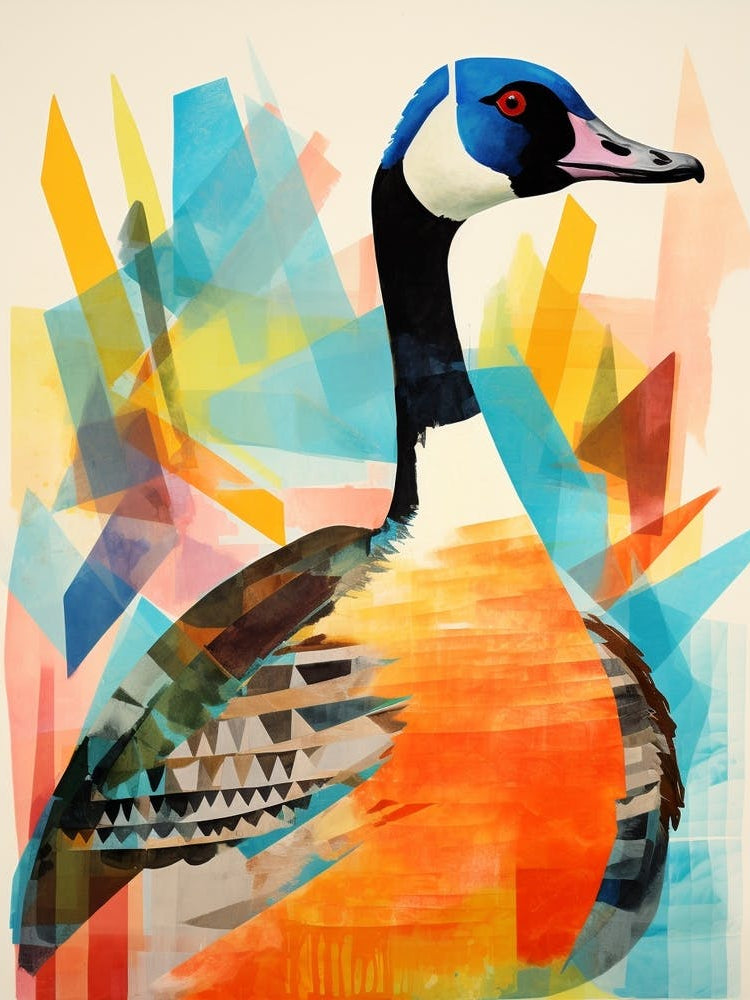 Bird Painting Collage Goose 3