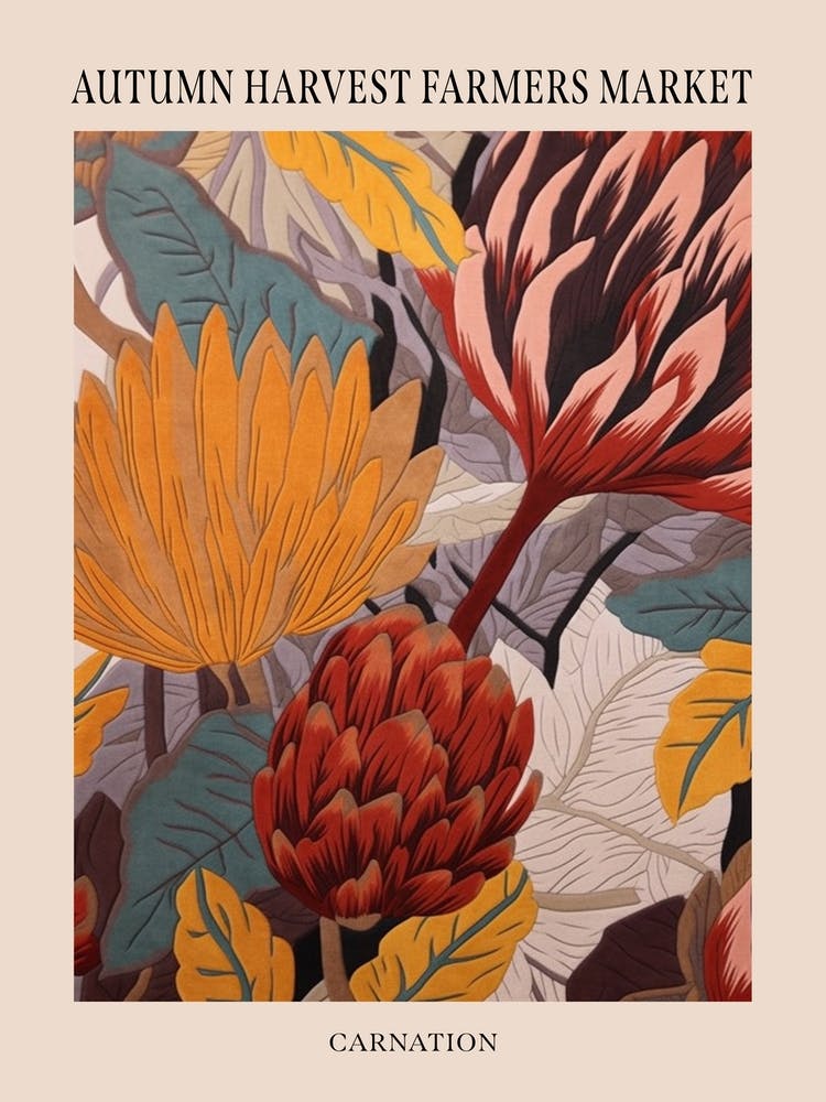 Fall Botanicals Carnation 7 Poster