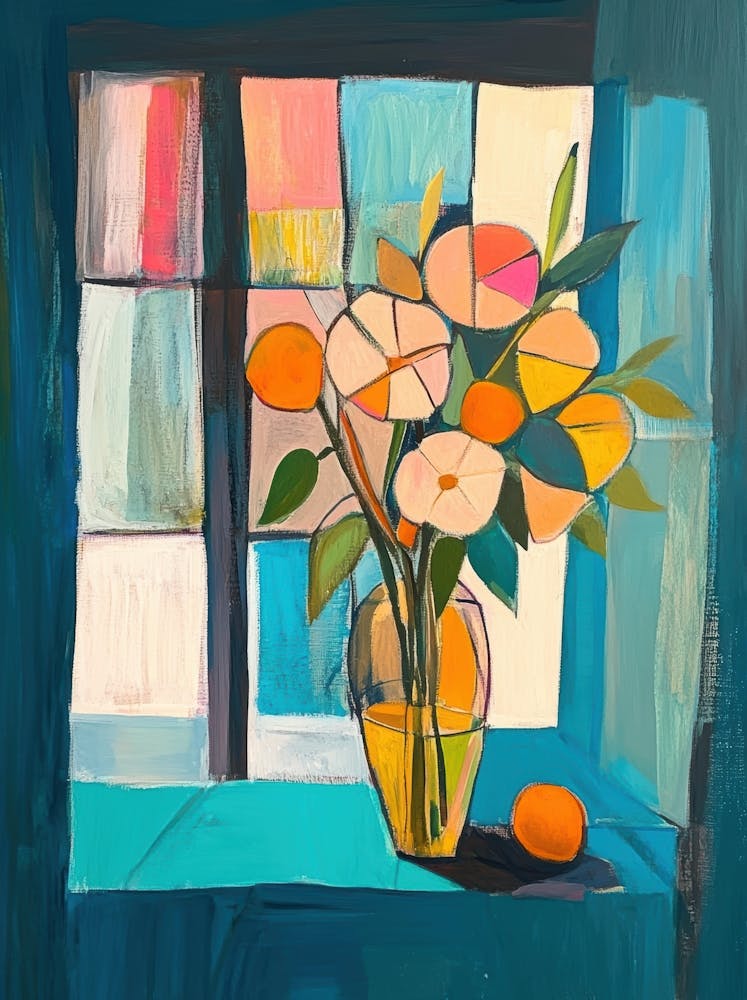 Vase Of Oranges 1