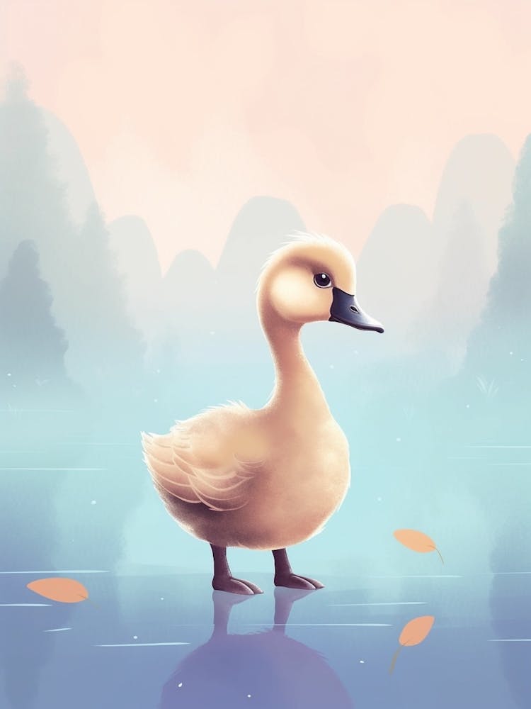 Cute Gosling Scandinavian Style Illustration 3