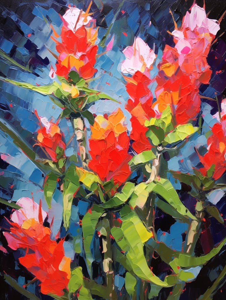 Cactus Painting Crown Of Thorns 1