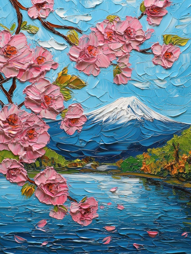 Cherry Blossoms In The Mountains