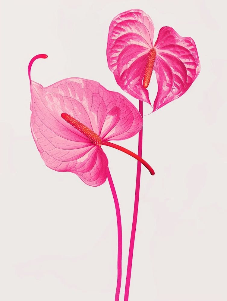 Fleur de Flamant Rose Vif 1