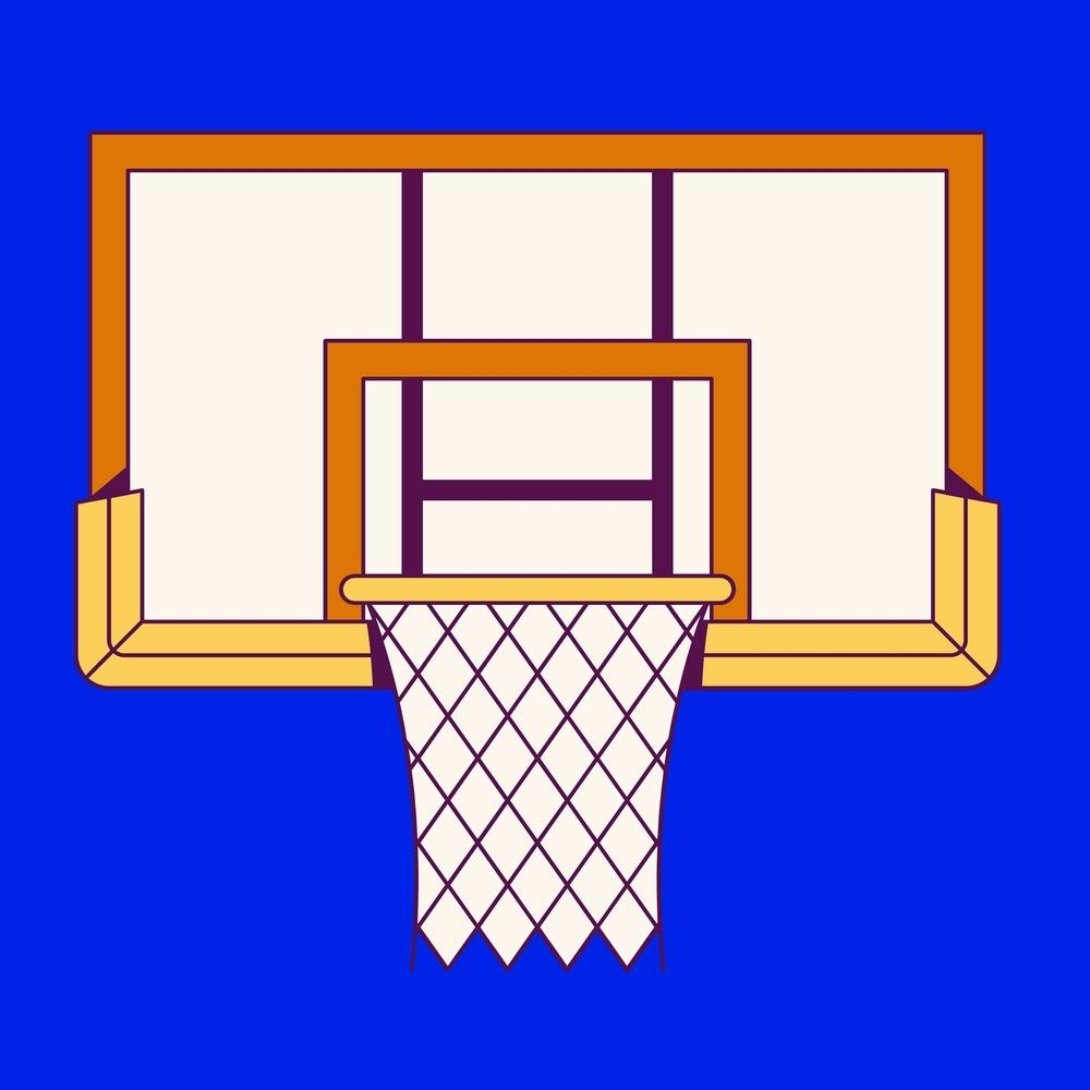 Kids Bedroom Retro Basketball Hoop