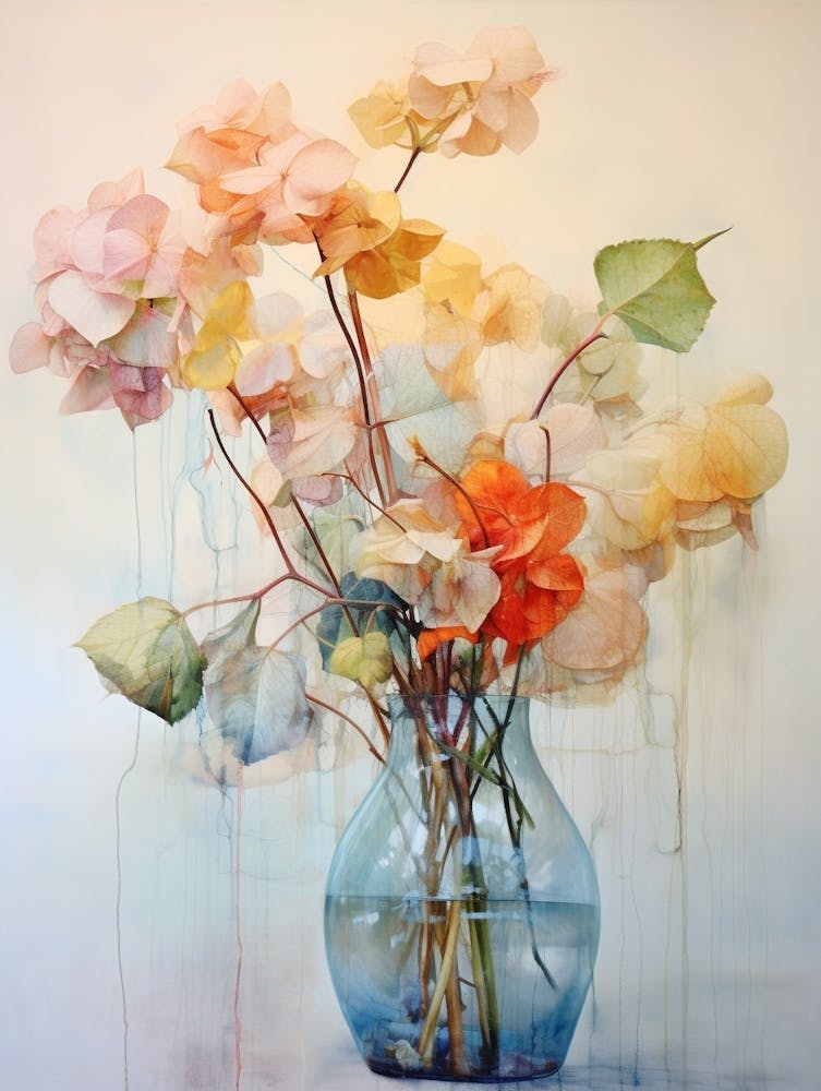 Abstract Flower Painting Hydrangea 3