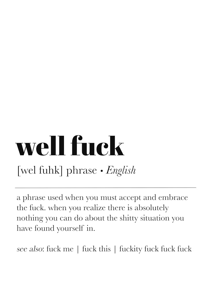 Well Fuck Definition