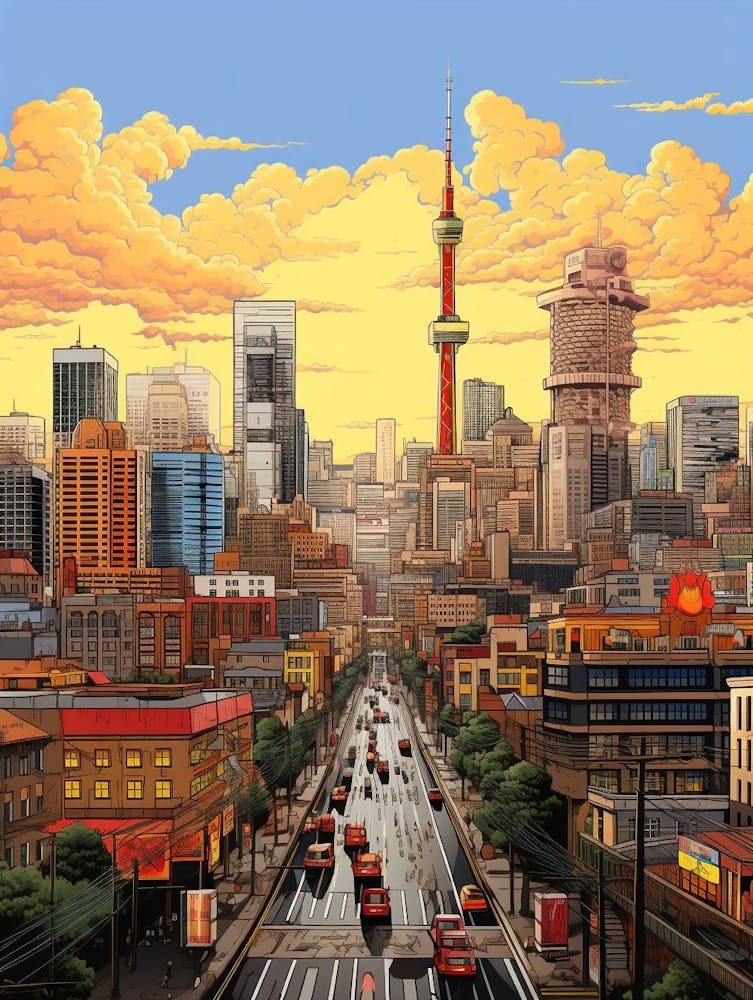 Johannesburg Pixel Art 2