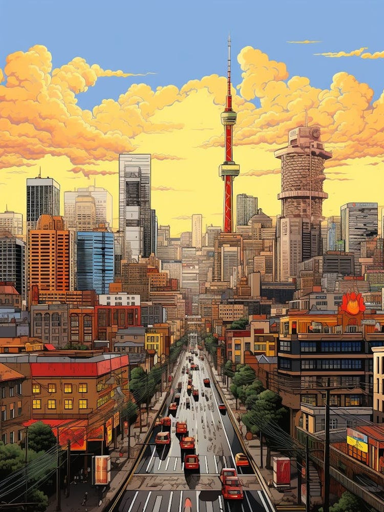 Johannesburg Pixel Art 2