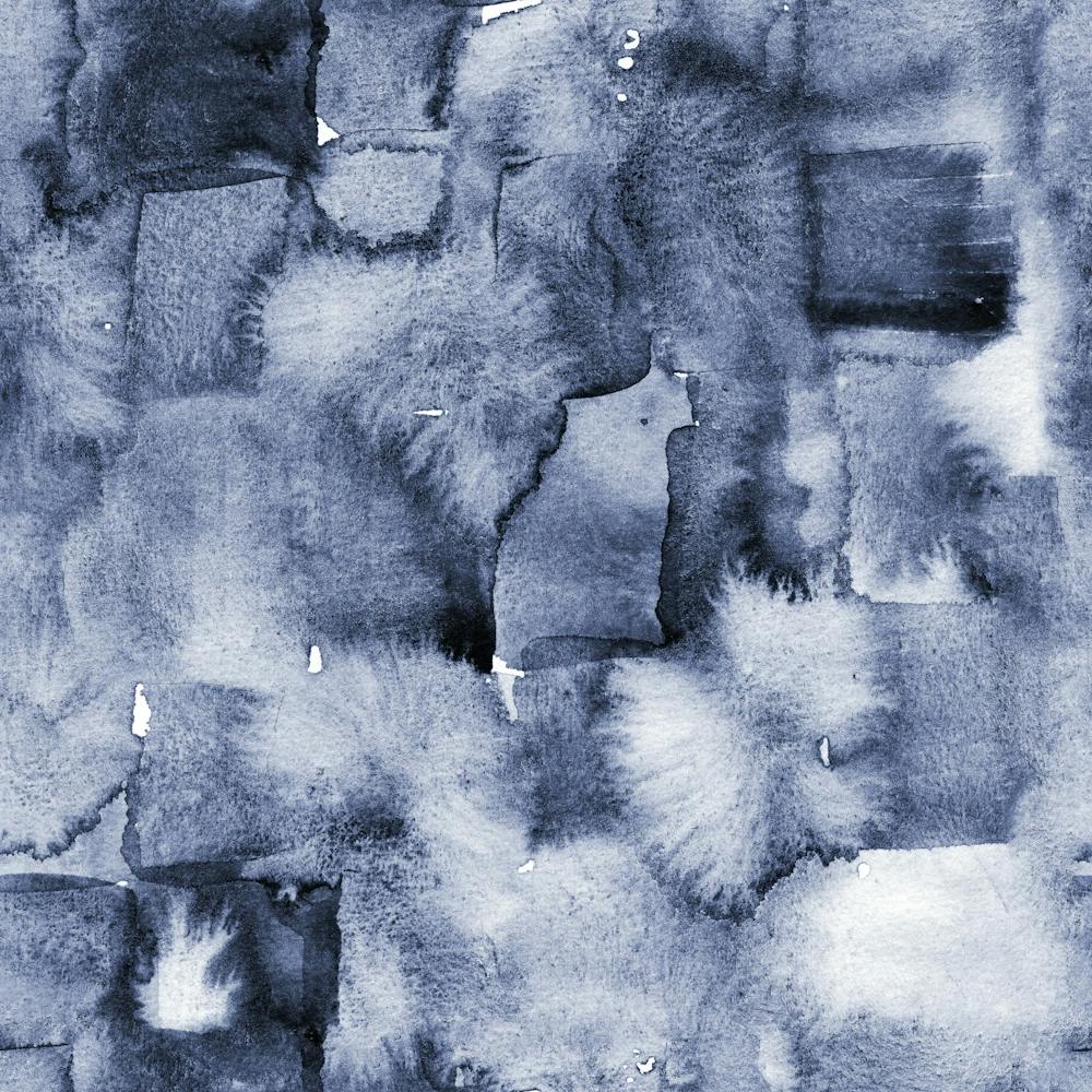 Indigo Blue Watercolor Abstract