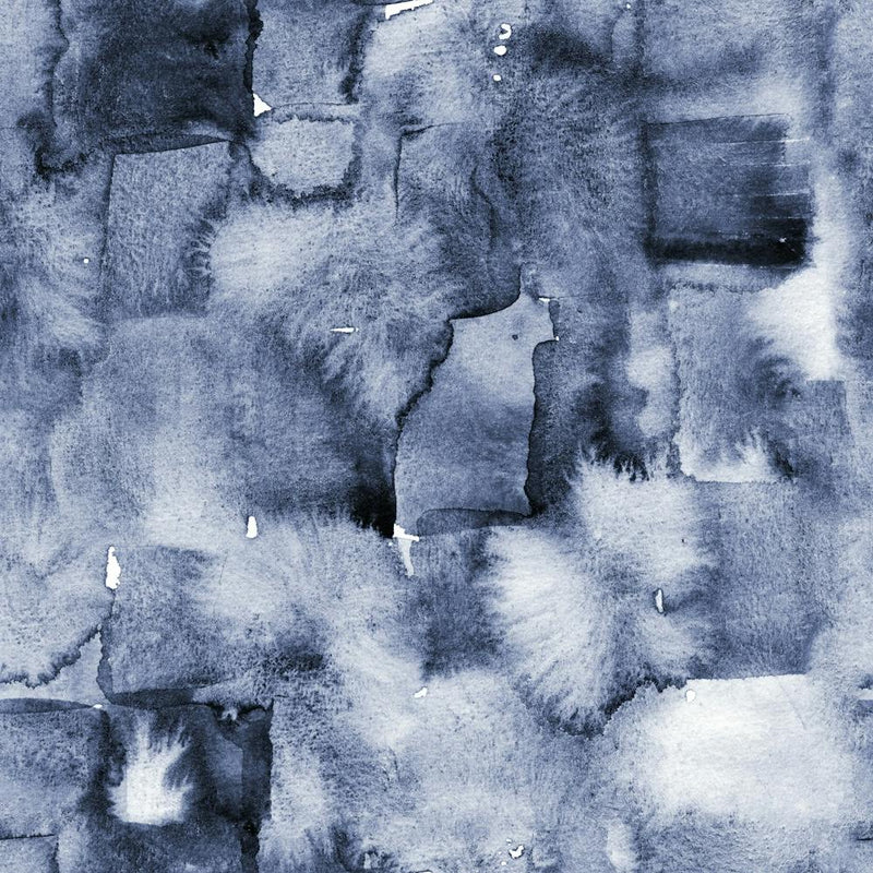 Indigo Blue Watercolor Abstract