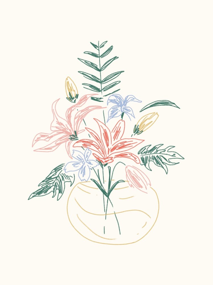 Vasenblumen-Druck