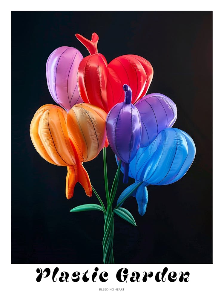 Bright Inflatable Flowers Poster Bleeding Heart 6