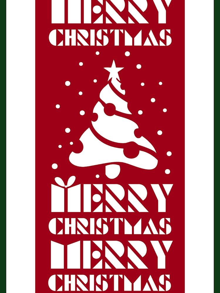 Red Christmas Banner Sign