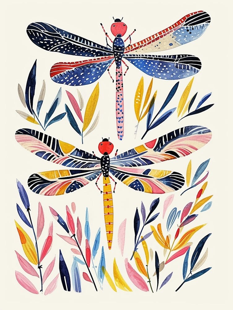 Colourful Insect Illustration Dragonfly 5