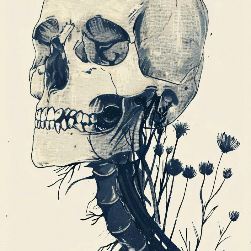 Skull With Flowers