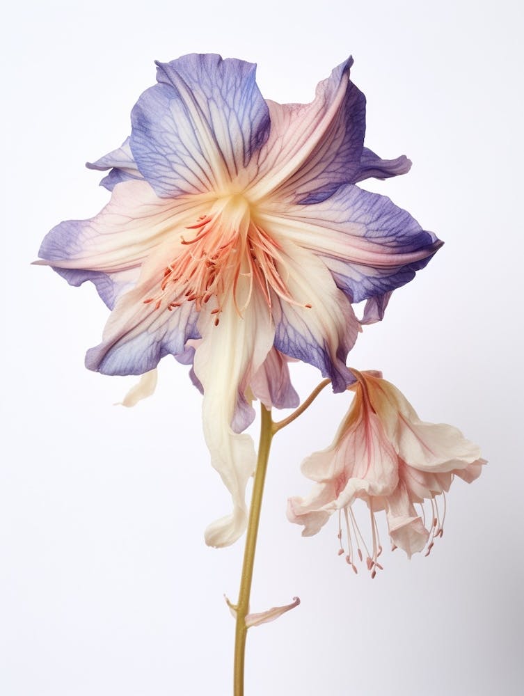 Pressed Wildflower Botanical Art Wild Columbine 2