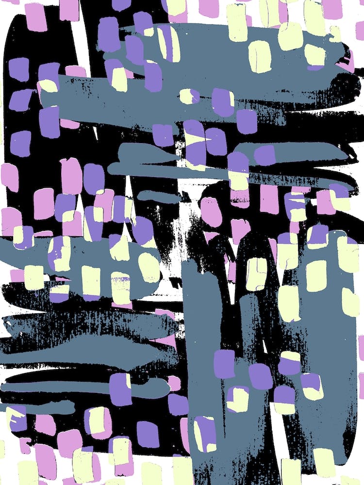 Black And Teal Brushstrokes