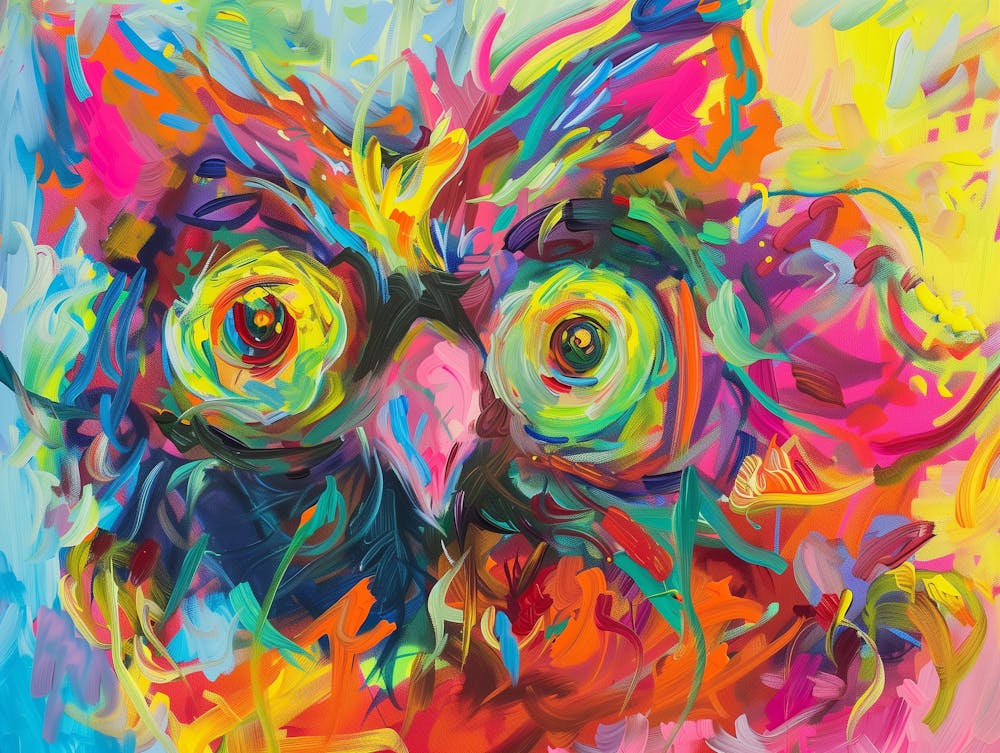 Hibou Coloré 1