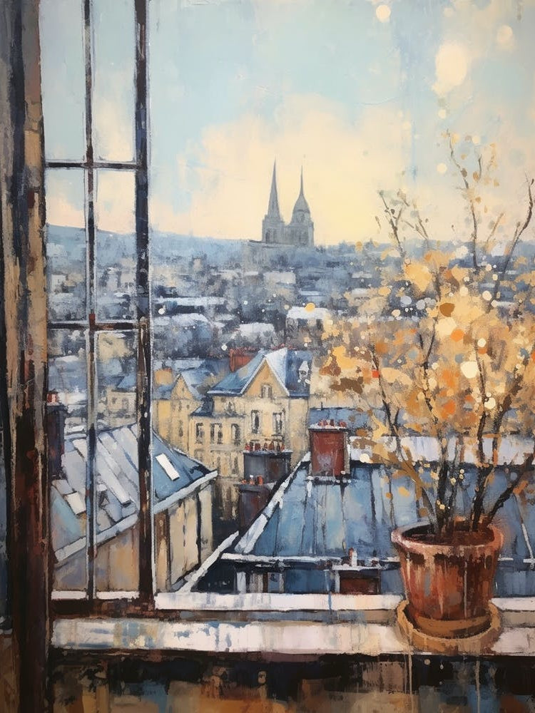 Winter Cityscape Paris France 6