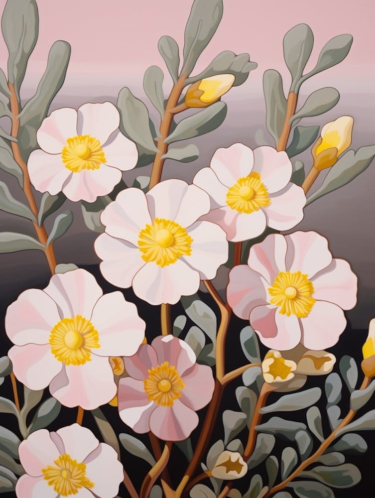 Portulaca 3 Flower Painting