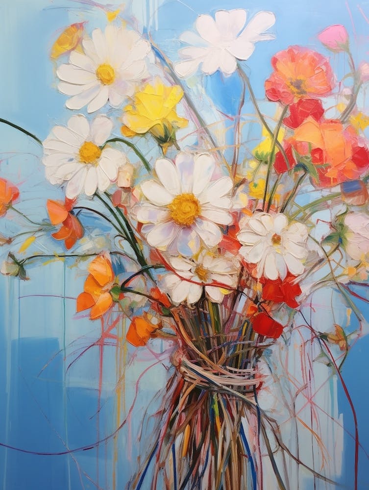 Abstract Flower Painting Daisy 1