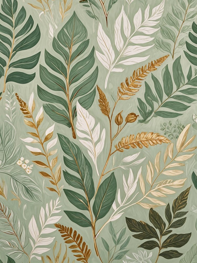 Golden Green Ferns no2