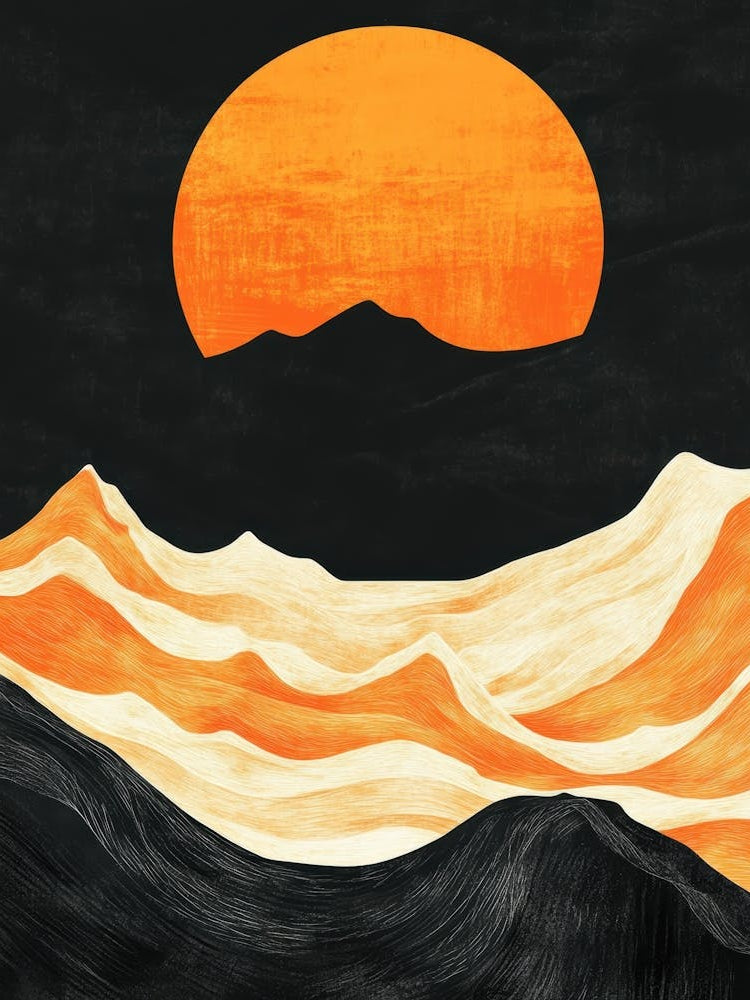 Sunset Over Mountains 5