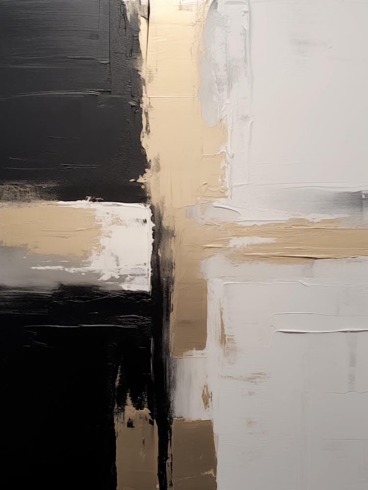 Black And Gold Abstract Painting