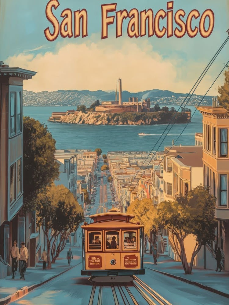 Aihrgdesign A Classic 1960s Travel Poster For San Francisco 5